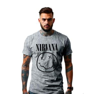 Imagem de Camiseta Personalizada Estampada Banda Nirvana Smile Unissex Malha 100