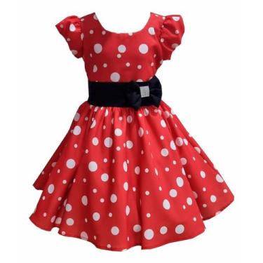 Imagem de Vestido Minnie Vermelho de Bolinhas Festa Infantil - Atelie Iza Rocha,
