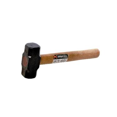 Imagem de Marreta Minasul 1kg Ferro Fundido com Cabo Madeira