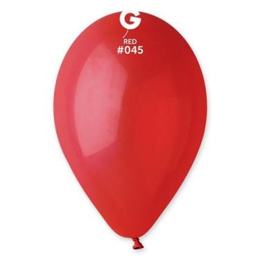 Imagem de Balão de Festa Látex Liso - Red (Vermelho) 045 - Gemar - Rizzo