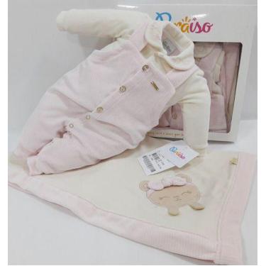 Imagem de - Saída Maternidade Plush Luxo Paraiso Bebê Menina Ref. 11643 - Paraís