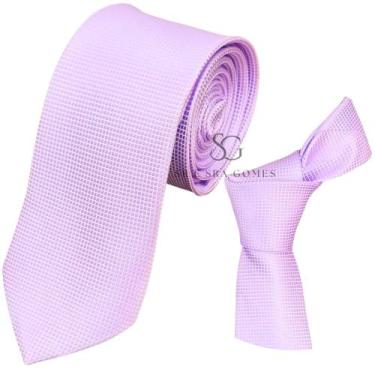 Imagem de Gravata lavanda suave tecido trabalhado para padrinhos e eventos - Her