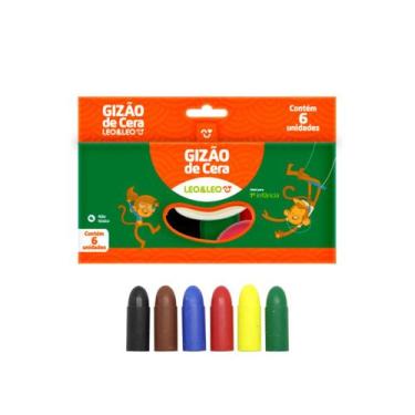 Imagem de Gizão De Cera Meu Primeiro Giz com 6 Cores Leo&Leo
