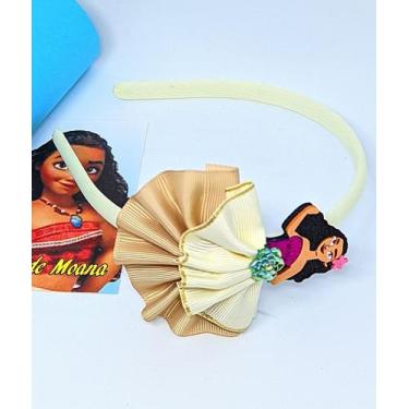 Imagem de Tiara de Cabelo Infantil 3D Glitter Desenho Filme Princesa Moana Tiara