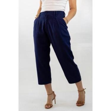 Imagem de Calça Feminina Capri Mom Linho Elastano Anticorpus-Feminino