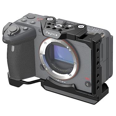 Imagem de Poyinco Gaiola de câmera com sapata fria padrão para câmera SonyFX3/FX30, etc. - Preto