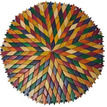 Imagem de Lugar (sousplat) Americano de Madeira Redondo, Colorido - ideias by Sa