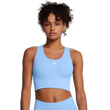 Imagem de Top de Treino Feminino Under Armour Vanish Seamless Mid, Azul, G