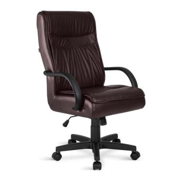 Imagem de Cadeira Presidente Ravello Giratória Relax C/br Marrom - Flex Cadeiras