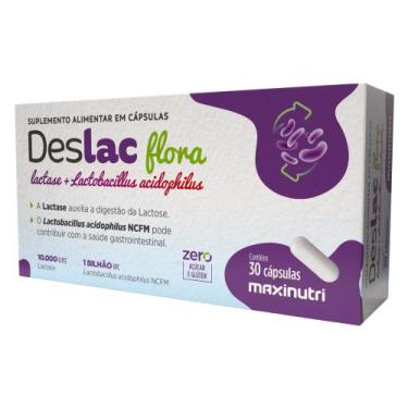 Imagem de Deslac Flora Lactase + Lactobacillus Acidophilus 30 Cáps Maxinutri