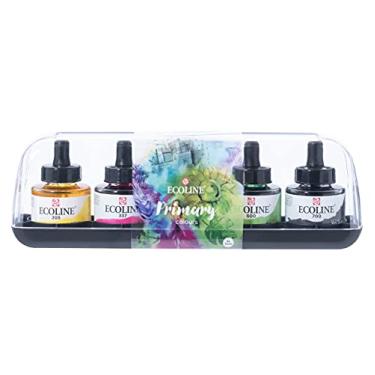 Imagem de Ecoline Tinta aquarela – Conjunto de 5 frascos de 30 ml – Cores primárias