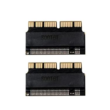 Imagem de JMT Adaptador M.2 NGFF NVMe PCI-E x4 M2 para SSD compatível com laptop A-pple Mac-Book Air Pro 2013 2014 2015 A1465 A1466 A1502 A1398 (2 peças)