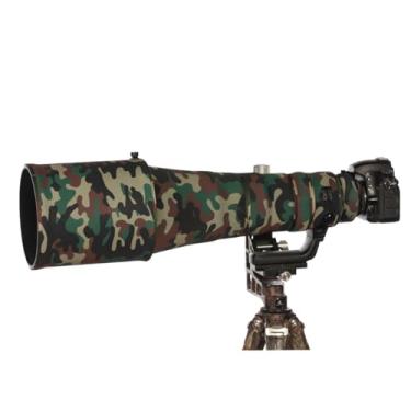 Imagem de CHASING BIRDS Capa protetora de lente impermeável camuflada para Nikon AF-S 600 mm F4 E FL ED VR à prova de chuva (camuflagem verde militar, com FTZ-II)