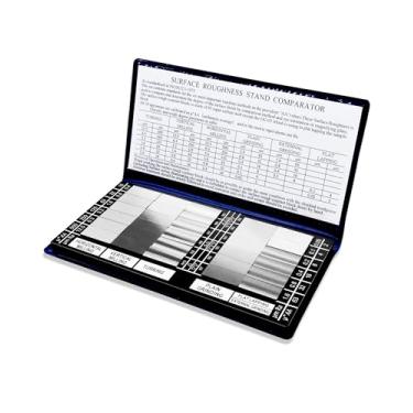 Imagem de BOQNZN Medidor de Conjunto de Bolso Composto Comparador de Rugosidade de Superfície de 30 Amostras, Comparador de Microacabamento Ra0,05-12,5 Mm, Conjunto de Comparador de Acabamento de Superfície Par