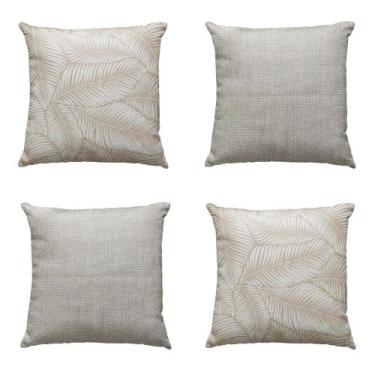 Imagem de Kit 4 Capas de Almofadas Decorativas Grandes para Encosto de Sofá Sala