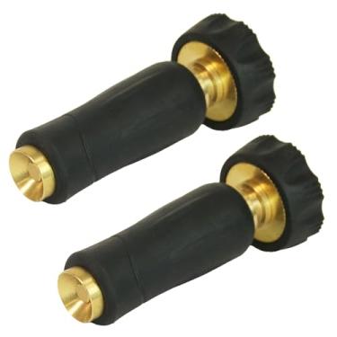 Imagem de Chapin 6-9476: Bocal de mangueira torcida de latão de 9 cm de alta pressão, bocal de mangueira de jardim ajustável resistente, jardinagem, rega e irrigação, limpeza externa, conjunto de 2