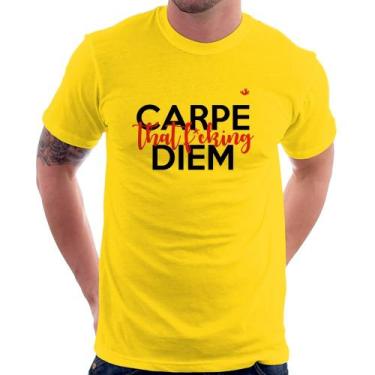 Imagem de Camiseta Carpe that fucking Diem - Foca na Moda, Amarelo, GGG