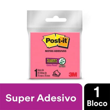 Imagem de Bloco Adesivo Post It 3M Rosa 76x76mm 45 Folhas