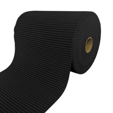 Imagem de Tapete Emborrachado Antiderrapante 15M X 45Cm Rolo Preto - Rozac