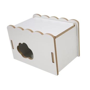 Imagem de Generic Hamster Hideout Wooden House Nest Animais Pequenos Borda de Exercício para Ratos Lemmings, 18x12x12cm