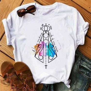 Imagem de Camiseta Feminina Cristã Nossa Senhora Aparecida - loja dinka, p
