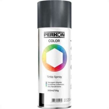 Imagem de Tinta Spray Perkon Metalica Grafite 300Ml 7184