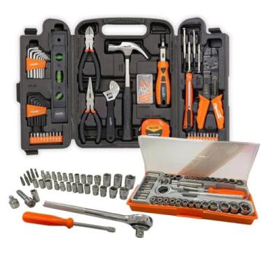 Imagem de Kit Jogo de Ferramentas 129 Pcs e Jogo Soquete 40 Pcs