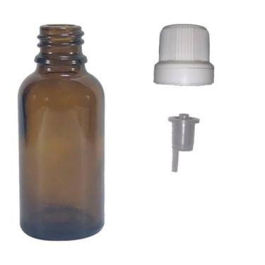 Imagem de Frascos de Vidro Âmbar 30ml com Tampa Gotejador Kit 35 unds  - RC MINA