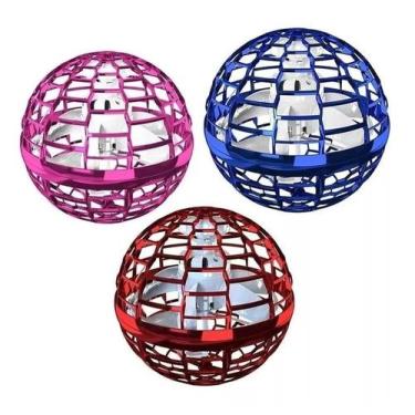Imagem de Bola Voadora de Brinquedo Recarregável USB Com Luz de Led Controle Rem