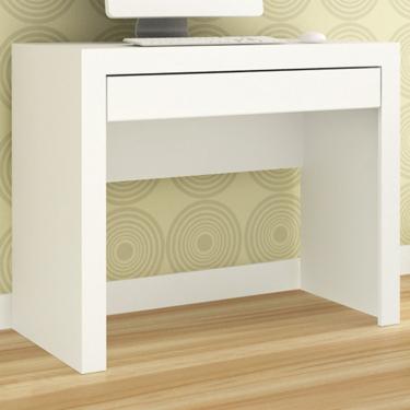 Imagem de Mesa Escrivaninha 1 Gaveta Msm 421 Branco - Móvel Bento