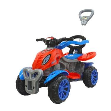 Imagem de Quadriciclo infantil Spider Vermelho Andador Empurrador Carrinho Maral