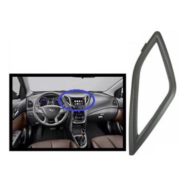 Imagem de Moldura Aro Difusor Ar Central Hb20 Hb20S Hb20X Cinza Ld