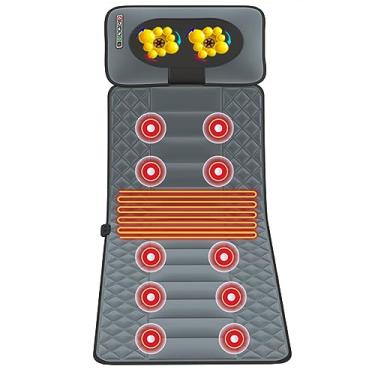 Imagem de ifgswopq Almofadas de Aquecimento Tapete de Massagem Aquecido com 30 Cabeças de Massagem/3 Modos de Temporização, Almofada de Aquecimento Colchão Massageador de Corpo Inteiro Almofada para Aliviar a