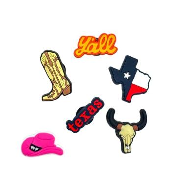 Imagem de Berloques de sapatos I Love City para Crocs | decore com lindos pingentes Paris California Los Angeles Texas para Crocs, Borracha, Sem pedra preciosa