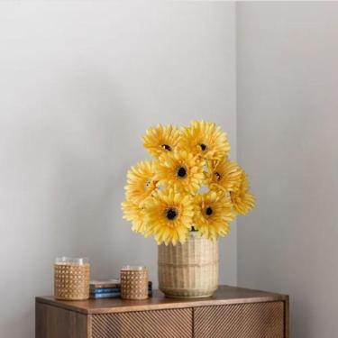 Imagem de 7 Galhos de Gérbera Artificial para Arranjos e Decoração de Ambientes 