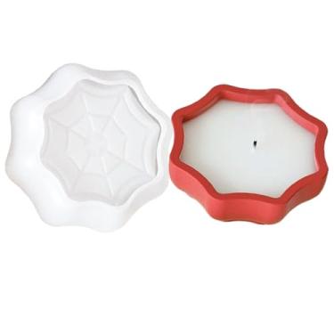 Imagem de XMOX Molde de resina de tigela, organizador de teia de aranha moldes de silicone para cimento de concreto, organizador de teias de aranha, molde de plantador de suculentas de resina, pratos de