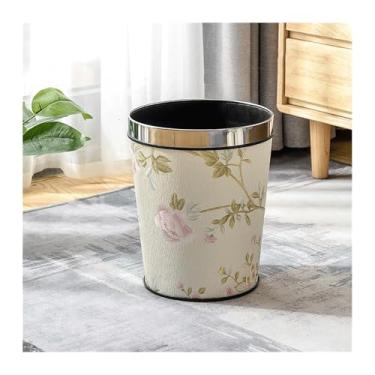 Imagem de Lixeira Lixeira Lixeira de plástico com estampa para quarto, sala de estar, cozinha, hotel, escritório, lixeira Lixeira(Grande)
