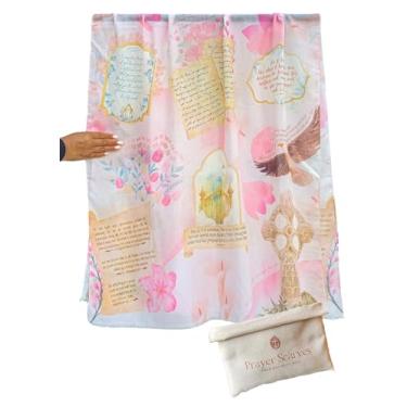 Imagem de Cachecol Hope Prayer – Grande, Leve e Criado, Verso da Bíblia, Xale, 89 x 178 cm, Presente Cristão de Incentivo Revigorante, rosa, Large
