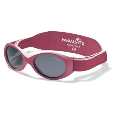 Imagem de Mausito Óculos de sol para bebês de 0 a 24 meses | Óculos de sol infantis flexíveis livres de BPA com alça ajustável | Sunnies 100% de proteção UV, Magenta, 0-24 months
