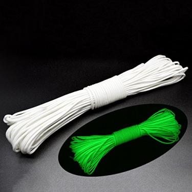 Imagem de Corda de paraquedas KEEJEA 9 fios que brilham no escuro 30 metros 550 Luminous Parachute, 1# White