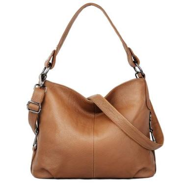 Imagem de Bolsa de ombro YALUXE de couro genuíno Hobo para mulheres