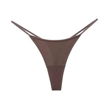 Imagem de Calcinha Tanga de Leopardo - Cintura Baixa, Sem Costura, Tamanhos S-XL