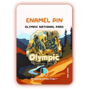 Imagem de Broche esmaltado - Parque Nacional Olímpico. Edição de colecionador, broche de lembrança durável e elegante para mochilas, jaquetas, chapéus e acessórios, presente para amantes do parque nacional