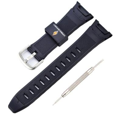 Imagem de Pulseira de substituição de silicone ultramacio para Casio PAW-500-1V/PRG-140/PRW-500 masculina acessórios de relógio, Preto, average size