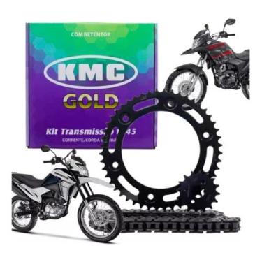 Imagem de Kit Relação Transmissão Com Retentor Bros 160 Xre 190 2015 2016 2017 2018 2019 2020 2021 2023 2024 Kmc Gold