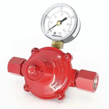 Imagem de Regulador De Gás Alta Pressão Verm. 9kg/h Mod76501 C/ Mano - Aliança