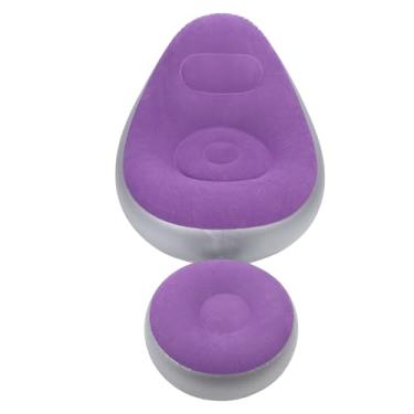 Imagem de Sopa sofá, Suporte Confortável de Suporte Inflável Com Apoio de pé Inflável para Quartos (Roxo)