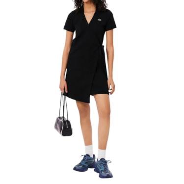 Imagem de Lacoste Vestido feminino elástico mini piqué, Preto, 42