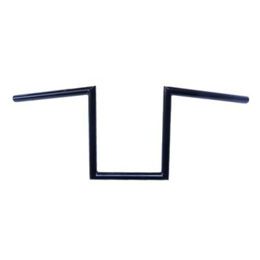 Imagem de Generic Guidão De Motocicleta Rise Drag Ape Hanger 10'' Preto Brilhante, 7/8'', 22Mm, Barra Z, Para Honda, Suzuki, Yamaha, Kawasaki, Harley, Chopper, Cruisers, Bobber, Personalizado