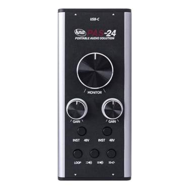 Imagem de KNA Interface De Áudio Portátil Pas-24, Placa Som Usb 24 Bits/192 Khz Para Gravação Doméstica Músicos E Criadores, Entradas Xlr Trs 1/4", Saídas Balanceadas Duplas, Saída Fone Ouvido, Alimentação Fa